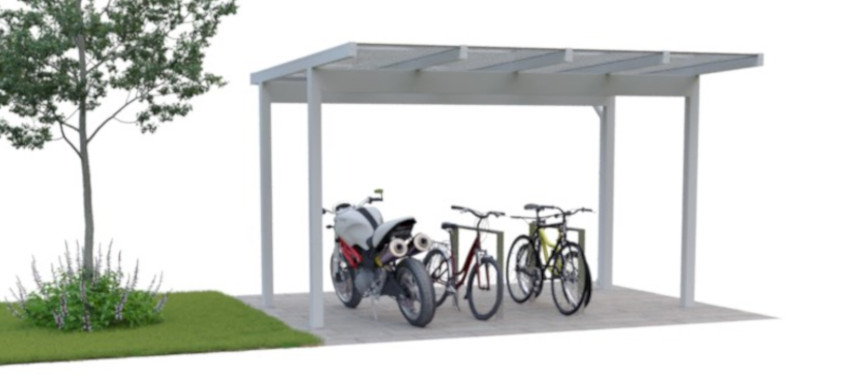 Konfigurator DuroPort Fahrradunterstand mit Flachdach