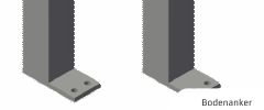 Fundamente mit Anschlussmöglichkeit für Aluminium-Terrassendach Fundamente für Alu-Terrassendächer mit Anschlussmöglichkeit