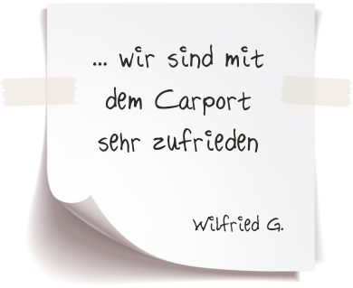 Bewertung von Wilfried G. Wilfried G. Referenz Alucarports