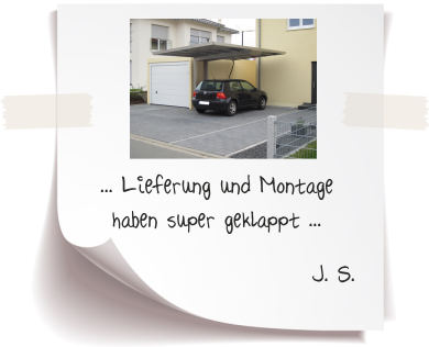 Bewertung von J. S. J. S. Referenz Alucarports