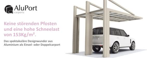Aluport Next - das Carport mit freier Einfahrt Aluport Next - das Carport mit freier Einfahrt